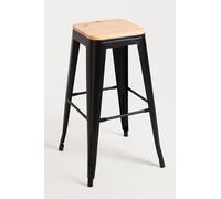 Regalos Miguel Pack 4 Taburetes color negro mate en acero reforzado