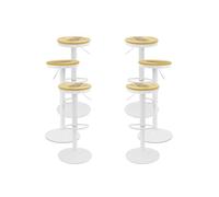 Regalos Miguel - Packs Taburetes Altos - Pack 6 Taburetes Vikin Asiento Madera - Blanco