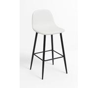 Regalos Miguel - Packs Taburetes Cocina - Pack 6 Taburetes Black Teok Polipiel - Blanco
