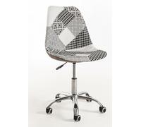 Sillas De Escritorio - Silla Neo Patchwork - Patchwork Blanco Y Negro