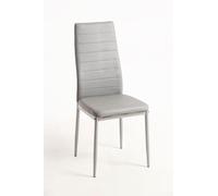 Regalos Miguel - Sillas Comedor - Pack 4 Sillas Lauter Polipiel - Gris Claro