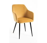 Regalos Miguel - Sillas Comedor - Silla Puan Terciopelo - Mostaza