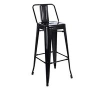 Regalos Miguel - Taburetes Altos - Taburete Torix Respaldo - Negro