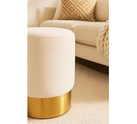 Regalos Miguel - Taburetes Pequeños - Puff Klavel Terciopelo - Blanco