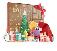 Regalos Mujer Navidad, Body & Earth Set Regalo Mujer 24 Piezas Incluye Gorro de Papá Noel, Loción Corporal, Gel de Ducha, Bomba de Baño,Crema de Manos, Caja Regalo Mujer Calendario de Adviento Navidad