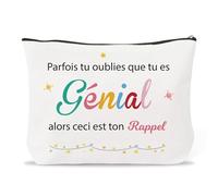 Regalos Mujer,Regalo Amigo,Regalo para una amiga,Regalo hermana,Estuche de maquillaje personalizado,Bolsa de maquillaje, beige