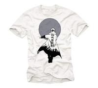 Regalos Nerd - Camiseta Manga Corta - Naru Ninja Anime T-Shirt Blanco S