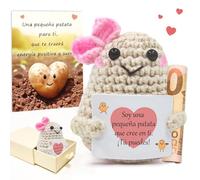 Regalos Originales Divertidos para Mujer, Patata en Español, Peluche Personalizado con Lazo, Decoración Hogar Positiva, Regalo San Valentín, Cumpleaños Mejor Amiga Novia Pareja Hermanas Profesora