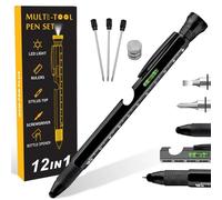Regalos Originales para Hombre, Regalo Dia del Padre, Bolígrafo Multifuncion 12 en 1, Gadgets Tecnologicos, Ideas para Navidad, Día del Padre y Hombres