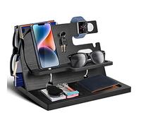 Regalos Originales para Hombre, Regalo Navidad para Papa, Organizador Mesita de Noche Estación de Acoplamiento de Teléfono, Dia del Padre, Regalo Aniversario, Regalos Cumpleaños Hombre Valentin