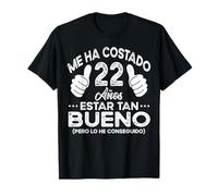 Regalos Originales para Mujer Hombre Chico Chica 22 Cumpleaños Regalo Años Divertido Decoración Vintage Camiseta Unisex-adultos S Black