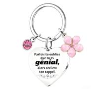 Regalos originales para mujer llavero para mujer, relleno de calcetines para ella, regalo de agradecimiento para novia, esposa, mejor amiga, colegas, bonito regalo secreto de Navidad (Français)