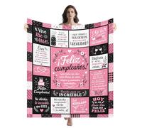 Regalos Originales para Mujer, Regalos para Mujerr, Regalo Mujer Cumpleaños, Manta 130x150 cm con Mensajes Inspiradores, Manta Suave Decorativa para Sofá Cama, Cumpleaños Mujerr Amiga Madre Hermana