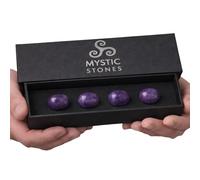 Regalos originales para mujer - Set 4 Piedras Amatista Naturales con Caja Regalo | Conexión espiritual en pareja | Ayuda a resolver conflictos con calma | Energía calmante y equilibrante