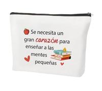 Regalos Originales para Profesores, Regalo Profesora Infantil Gracias Profe Profesor Maestra Lona Maquillaje Bolsa Cosmetica Bolso Pack Neceser Cumpleaños Navidad Jubilacion Agradecimiento Regalos
