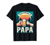 Regalos Papas Primerizos Para Futuro Papá - Ascendido A Papá Embarazo Sorpresa Anuncio Embarazo Camiseta Hombre Black Talla S