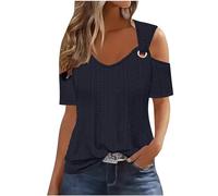 Regalos para Abuelas Cuellos Desmontables Blusas Mujer Verano 2024 Americana Mujer Casual Maillot Manga Larga Mujer Mujer Camiseta Manga Larga Camisas Mujer Manga Corta Jersey Cuello Barco Rebajas