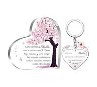 Regalos para Abuelas Placa Día del Padre Regalos Hermosa Corazón Acrílico Escritorio Carteles Llaveros Adorno Abuela Cumpleaños Navidad Recuerdos Mujeres Retiro Familia Amor Acción de Gracias