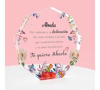 Regalos para Abuelas Regalo Abuela dia de la Madre Placa Acrílica Regalos Abuela Regalos Originales para Abuelos Regalo Abuela Cumpleaños Regalos Jubilacion Aniversario Abuela Regalo Familia Navidad