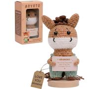 Regalos para abuelo para el día del padre y cumpleaños, decoración de felpa hecha a mano de ganchillo con tarjeta de mensaje, regalo significativo único para abuelo, papá, pop pop de nietos