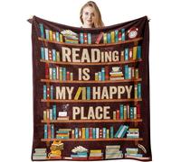 Regalos para amantes de los libros, manta de lectura de 150 x 130 cm, regalo para los amantes de los libros, regalos de club bibliotecario para leer amor, ideas de regalo literario, el mejor regalo de
