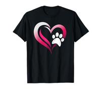 Regalos para amantes de los perros, regalos para mujeres, amantes de los perros, impresión de huellas Camiseta