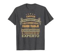 Regalos para CHOFER - por Supuesto Que Hablo Conmigo Camiseta, Hombre, Jaspeado Oscuro, 6XL