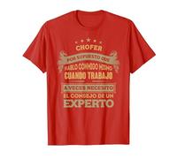 Regalos para CHOFER - por Supuesto Que Hablo Conmigo Camiseta, Hombre, Rojo, M