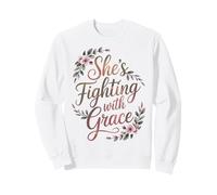 Regalos para el Cuidado del cáncer de Mama Fighting with Grace Sudadera