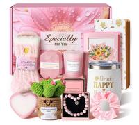 Regalos para el Día de la Madre - Caja de regalo de spa de 10 piezas con bomba de baño y cactus de ganchillo - Hug In a Box Get Well Sorprise para mamá, ella, hermana - Cumpleaños relajante