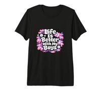 Regalos para el día de la Madre Life Is Better with My Boys Boy Mom Camiseta Premium