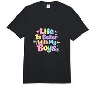 Regalos para el día de la Madre Life Is Better with My Boys Boy Mom Comfort Colors Adult Heavyweight T-Shirt