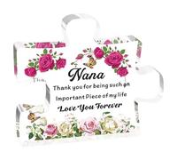 Regalos para el día de la madre para mamá, regalos únicos de cumpleaños para mamá, rompecabezas de bloques acrílicos grabados, pieza de escritorio, adorno para el día de la madre grabado