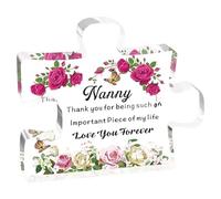 Regalos para el día de la madre para mamá, regalos únicos de cumpleaños para mamá, rompecabezas de bloques acrílicos grabados, pieza de escritorio, adorno para el día de la madre grabado