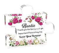 Regalos para el día de la madre para mamá, regalos únicos de cumpleaños para mamá, rompecabezas de bloques acrílicos grabados, pieza de escritorio, adorno para el día de la madre grabado