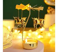 Regalos para el Día de la Madre: portavelas Giratorio, portavelas Giratorio Tipo carrusel para Velas de té, Regalo de cumpleaños Original para Mujeres, mamás, Hermanas, Navidad (Unicorn)
