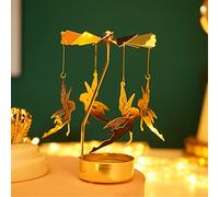 Regalos para el Día de la Madre: portavelas Giratorio, portavelas Giratorio Tipo carrusel para Velas de té, Regalo de cumpleaños Original para Mujeres, mamás, Hermanas, Navidad (Fantasy Elf)