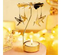 Regalos para el Día de la Madre: portavelas Giratorio, portavelas Giratorio Tipo carrusel para Velas de té, Regalo de cumpleaños Original para Mujeres, mamás, Hermanas, Navidad (Hummingbird)