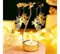 Regalos para el Día de la Madre: portavelas Giratorio, portavelas Giratorio Tipo carrusel para Velas de té, Regalo de cumpleaños Original para Mujeres, mamás, Hermanas, Navidad (Angel)