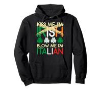 Regalos para el día de San Patricio Kiss Me I'm Irish Blow Me I'm Italian Sudadera con Capucha