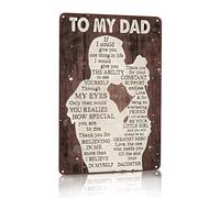 Regalos para el día del padre de hija a mi papá siempre sé mi héroe, regalos de cumpleaños para papá, divertido letrero de metal para habitación de hombre, cueva, garaje, taller, decoración del hogar