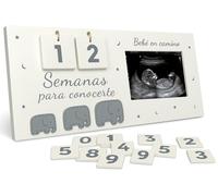 Regalos para embarazadas. Marco portafotos ecografia bebe calendario, regalos embarazadas originales, madre primeriza, anunciar embarazo abuelos, futuro papá, futura mamá, sorpresa embarazada