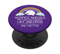 Regalos para Enfermeras de hospicio | Las Enfermeras de hospicio Son como Unicornios Divertidos PopSockets PopGrip Adhesivo