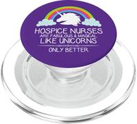 Regalos para Enfermeras de hospicio | Las Enfermeras de hospicio Son como Unicornios Divertidos PopSockets PopGrip para MagSafe