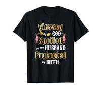 Regalos para Esposas - Bendecidos por Dios y mimados por mi Esposo - Esposas Camiseta