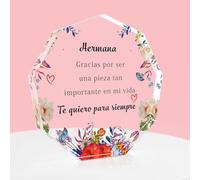 Regalos para Hermanas, Regalos Hermana Navidad - Placa Acrílica, Regalos Hermana, Regalo para Mi Hermana, Regalo para Hermana, Regalos para Hermanas Originales, Regalo Cumpleaños Regalos para Hermana
