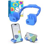 Regalos para Hombre Mujer Soporte Móvil Mesa: Regalos Navidad Amigo Invisible Originales para Niño Niños Padres Soporte para Móvil con Gesto OK Porta Móvil Ideas Regalo Cumpleaños Reyes Azul 1 ud