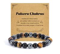 Regalos para Hombre Regalo Pareja Pulseras Piedras Chakras Regalos Novio Navidad Regalos Originales Pulsera Para Hombre Amuleto Mal De Ojo Piedras Naturales Papa Regalo San Valentin Dia del Padre