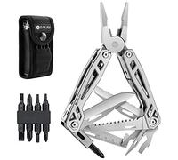 Regalos para Hombres Mujer, BIBURY Multiherramienta de Alicates 21 en 1 con juego de destornilladores, Navaja Multiusos Herramienta Multiusos para Camping, Reparación, Senderismo - Flash