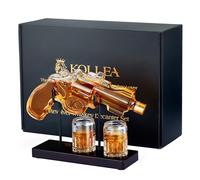 Regalos para hombres, papá, juego de decantador de whisky Kollea con vasos, regalos únicos de cumpleaños para él, marido, abuelo, dispensador de licor de tequila genial para bar en casa